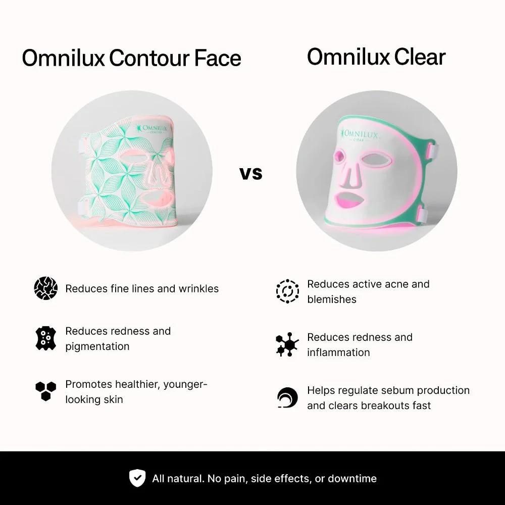 Omnilux Clear LED Mask Before/After