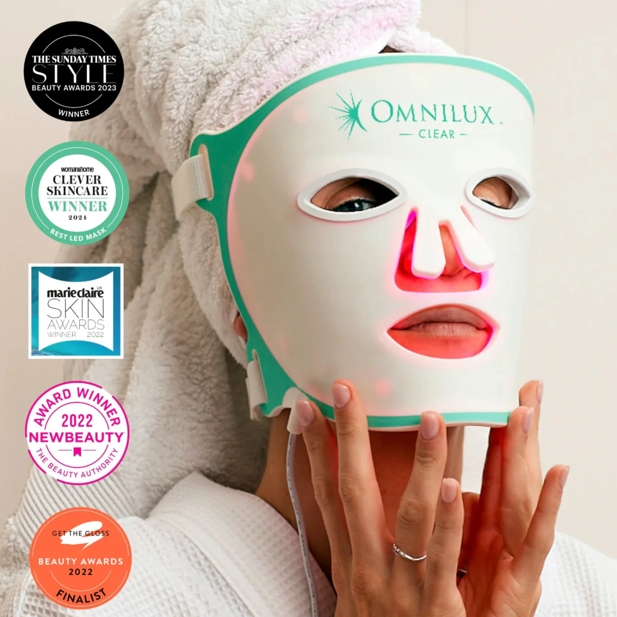 Omnilux Clear LED Mask Before/After